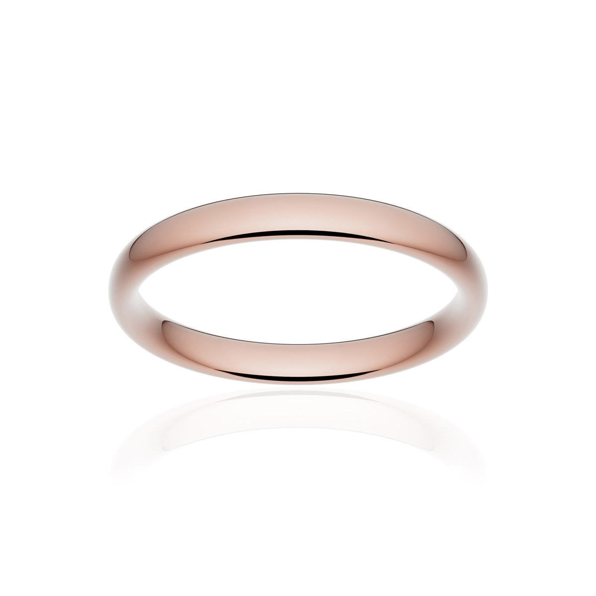 Alliance or 750 rose poli ruban confort 3mm