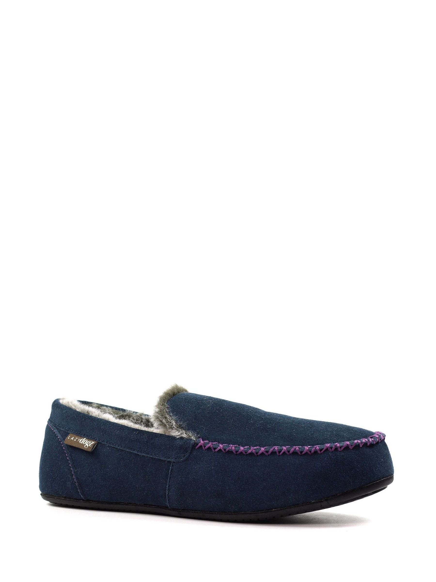 Lazy Dogz Lazy Dogz Blue Henry Mocassin Slippers