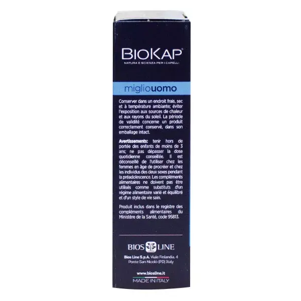 Biokap Tratamento Antiqueda de Cabelo para Homens - 60 Cápsulas