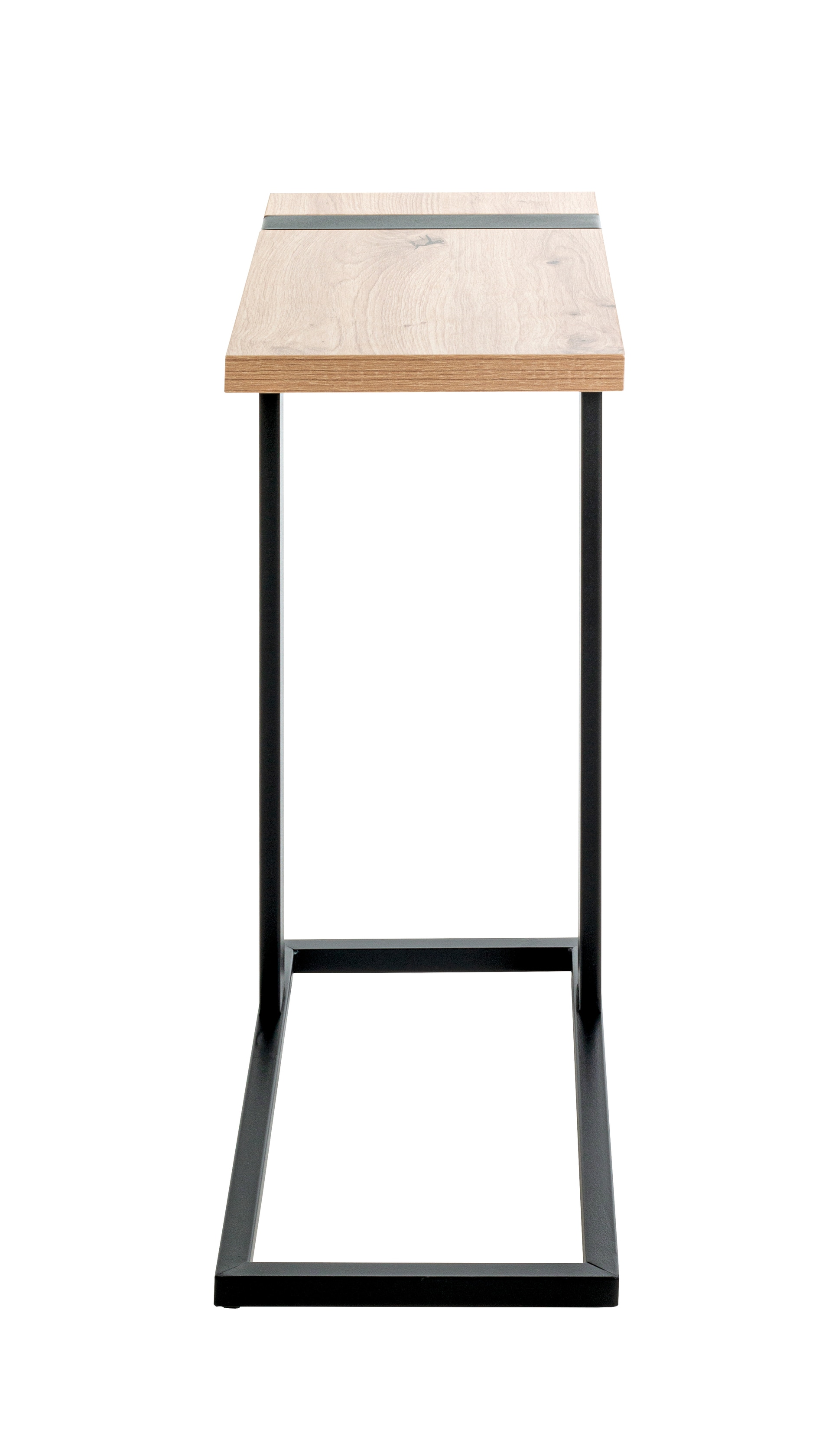 Beistelltisch Saragossa 2 Eiche-Dekor/schwarz 24 x 64 x 49 cm
