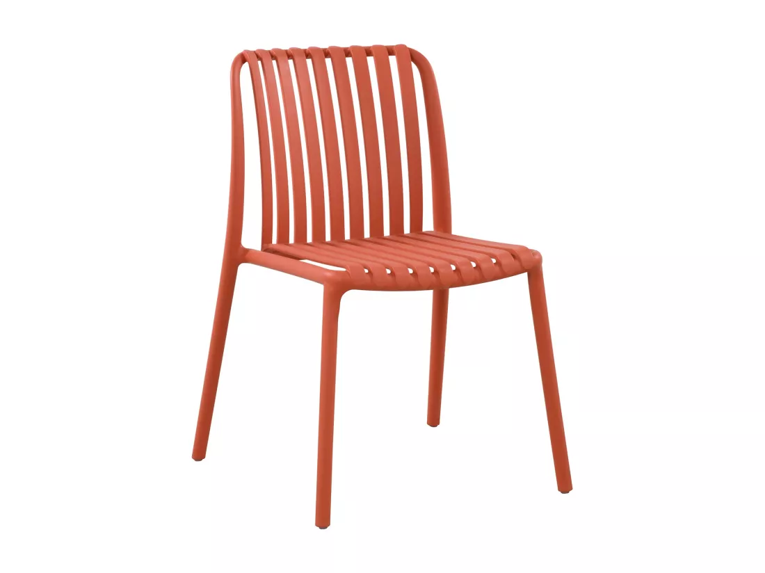 Lot de 2 chaises de jardin empilables en polypropylène - Rouge - SESEH de MYLIA