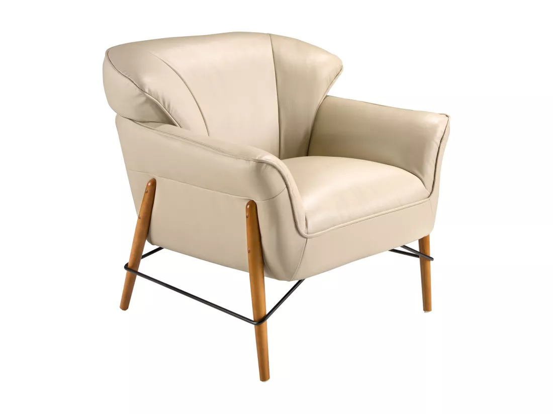 Fauteuil en cuir sable 5129 ANGEL CERDA