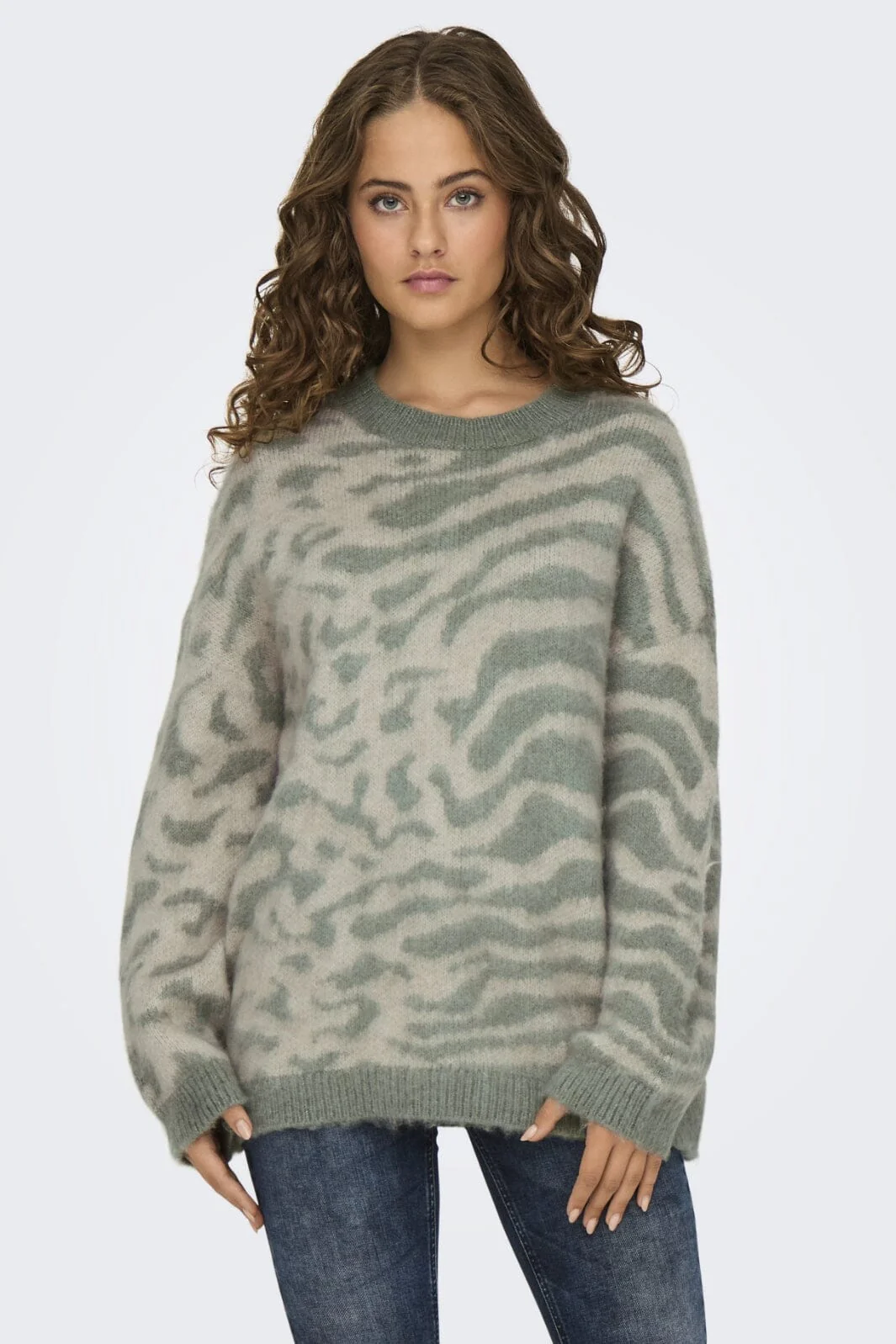 Only Onlwild Ls Jq Long O-Neck Cc Knt