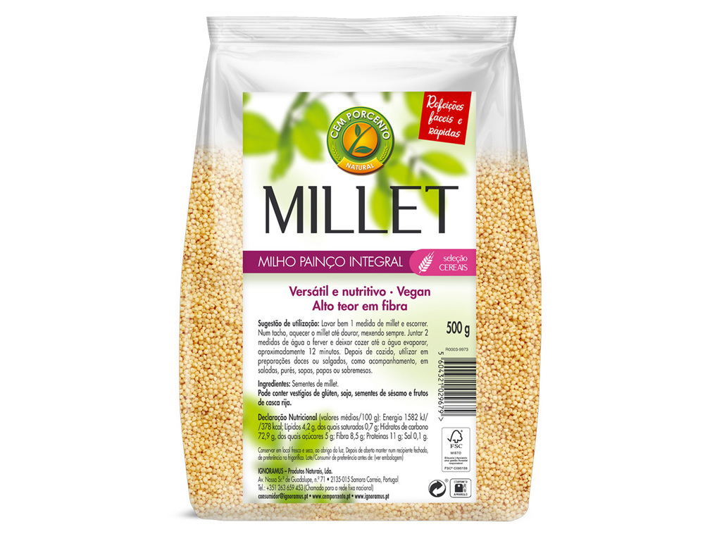 MILLET CEM PORCENTO MILHO PAINÇO 500G