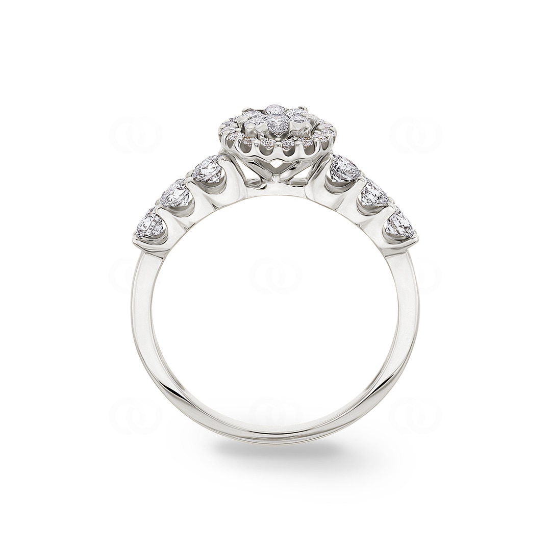 Verlobungsring 750/18 K Weissgold mit Diamanten 0.75 ct H/si by CHRISTIAN