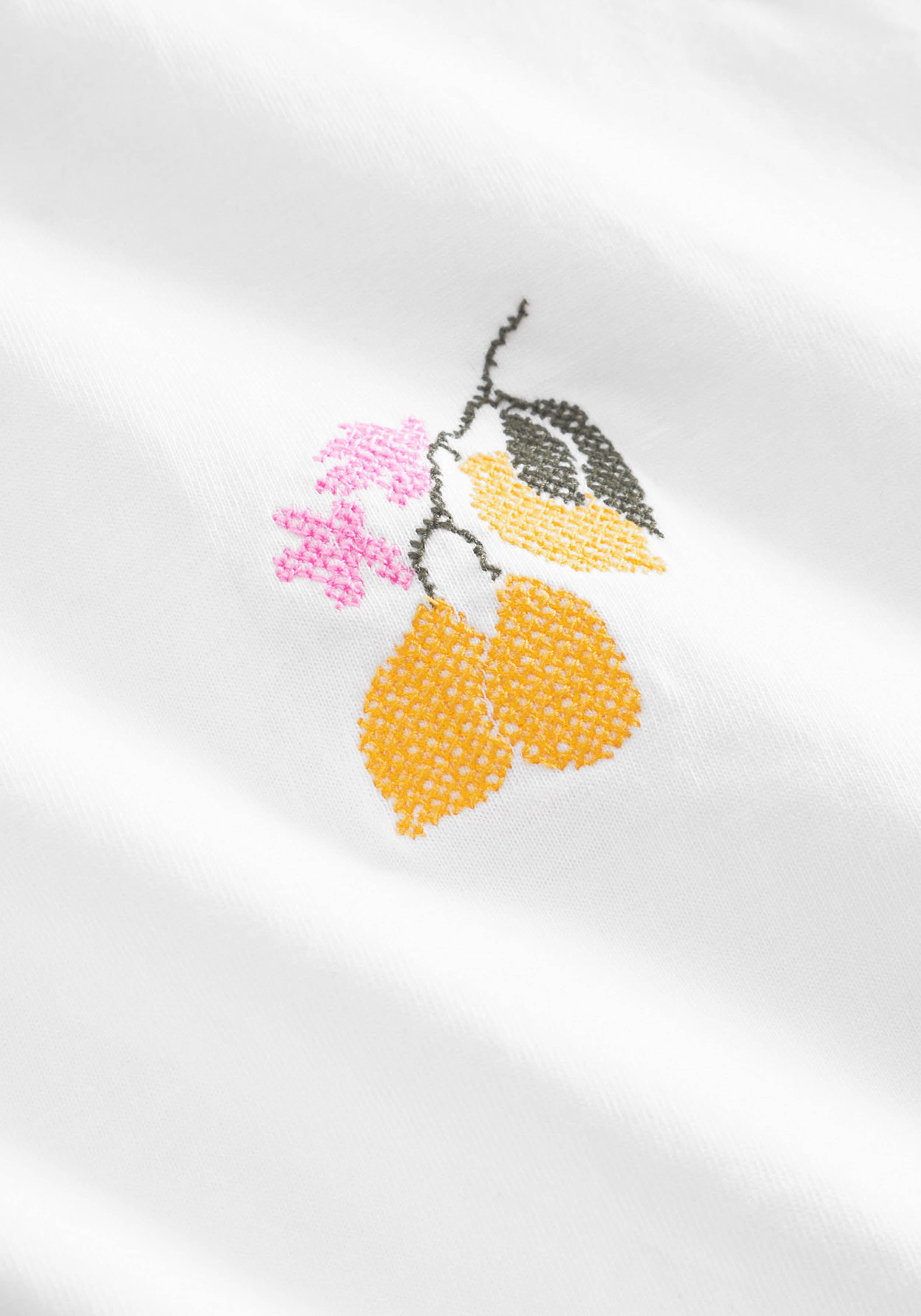 Dedicated T-Shirt Vadstena Lemon Branch White