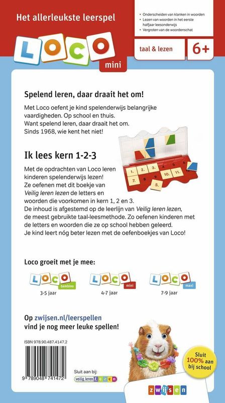 Mini Loco - Veilig Leren Lezen - Oefenboekje - Kern 1-2-3 - Voor Kinderen