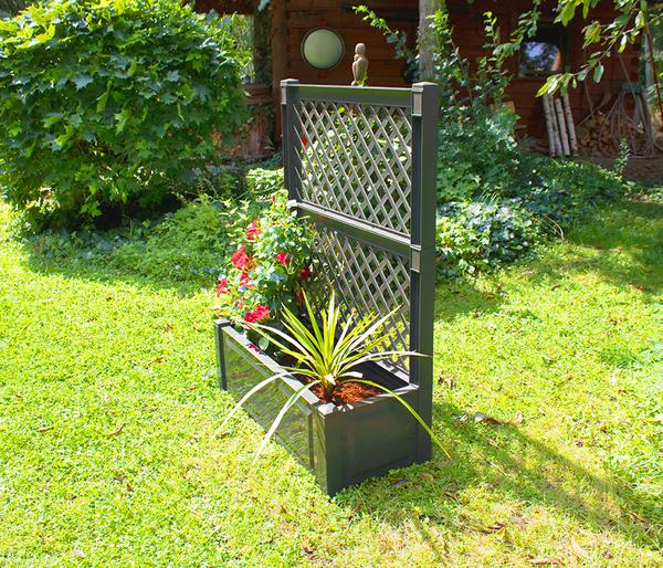 KHW Kunststoff-Pflanzkasten mit Spalier, ca.