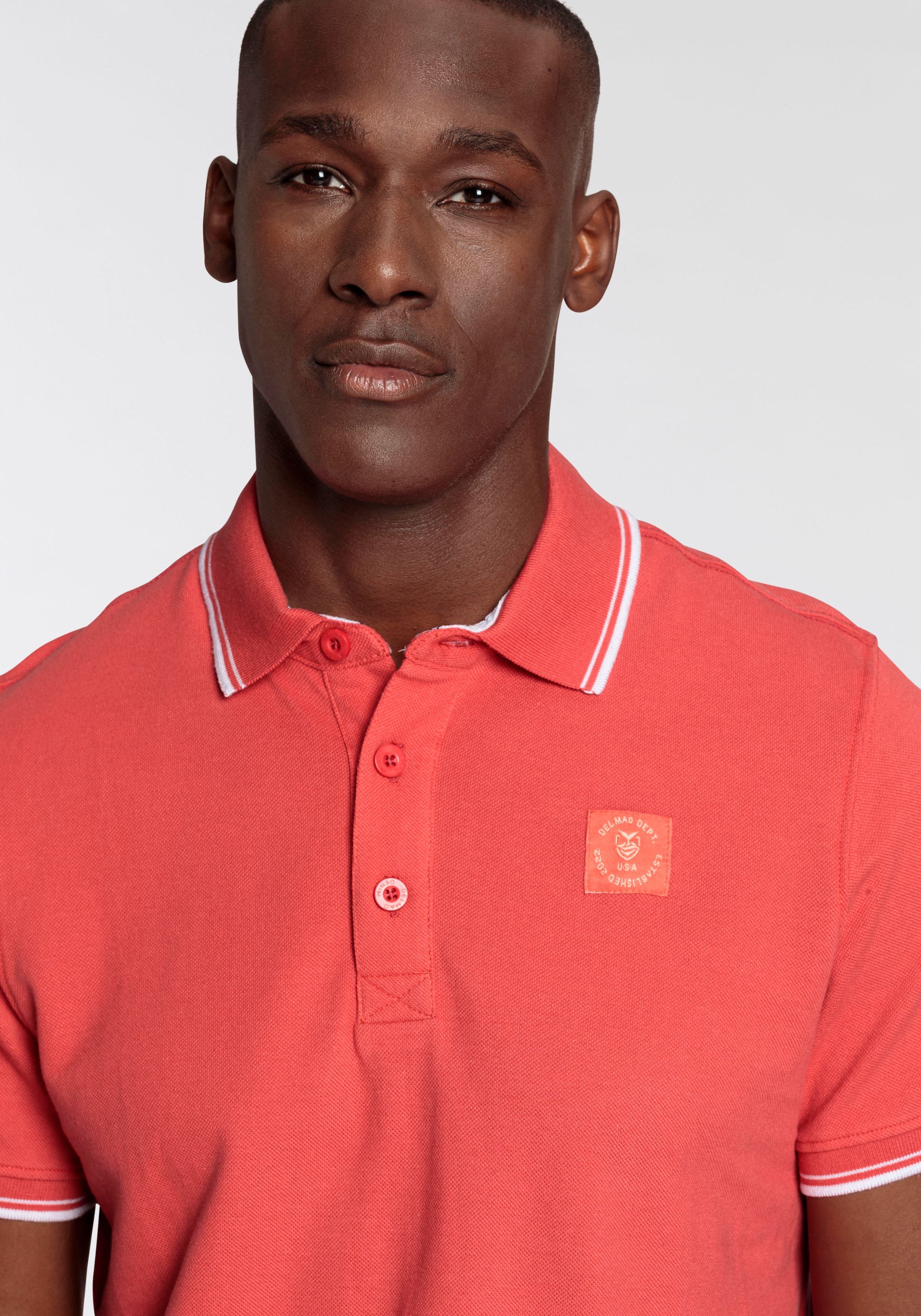 DELMAO Poloshirt , Kurzarm,  lockere Passform,  Polokragen,  für Tennis oder Golf