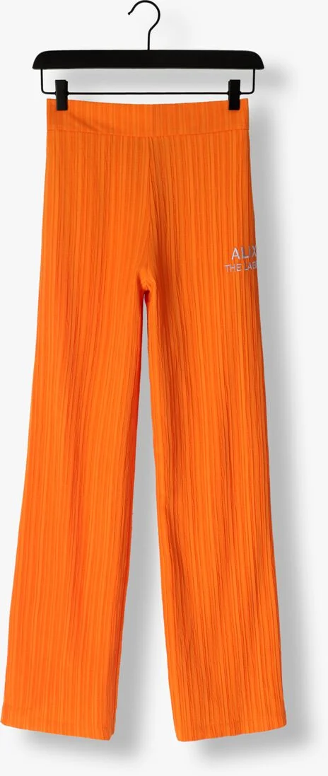 ALIX THE LABEL oranje alix the label wijde broek ladies woven krinkle pants