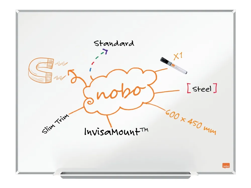 Whiteboard Impression Pro stål 60x45cm