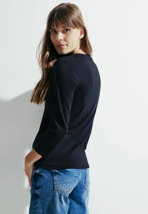 Basic Langarmshirt - universal blue