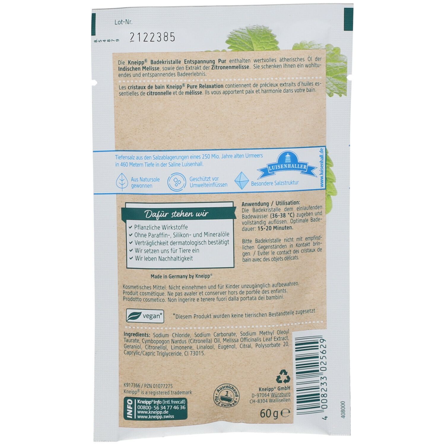 Kneipp® Badekristalle Entspannung Pur Melisse