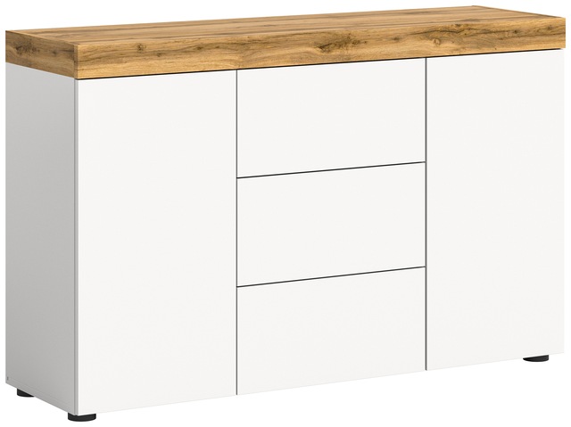 INOSIGN Sideboard »MAMBO, TOPSELLER!, Breite 125 cm, 2 Türen, 3 Schubkästen« 2-farbig, Türen mit push to open, grifflose Fronten, Anrichte, Schrank