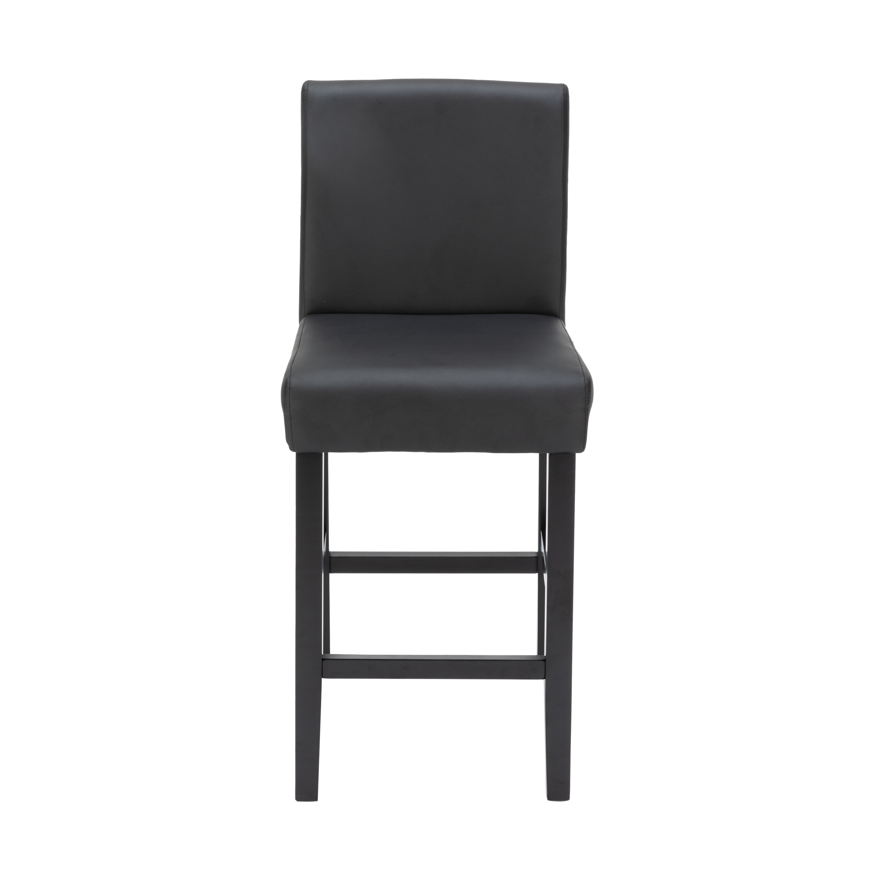 Barhocker Leder CORBY 2er Set schwarz