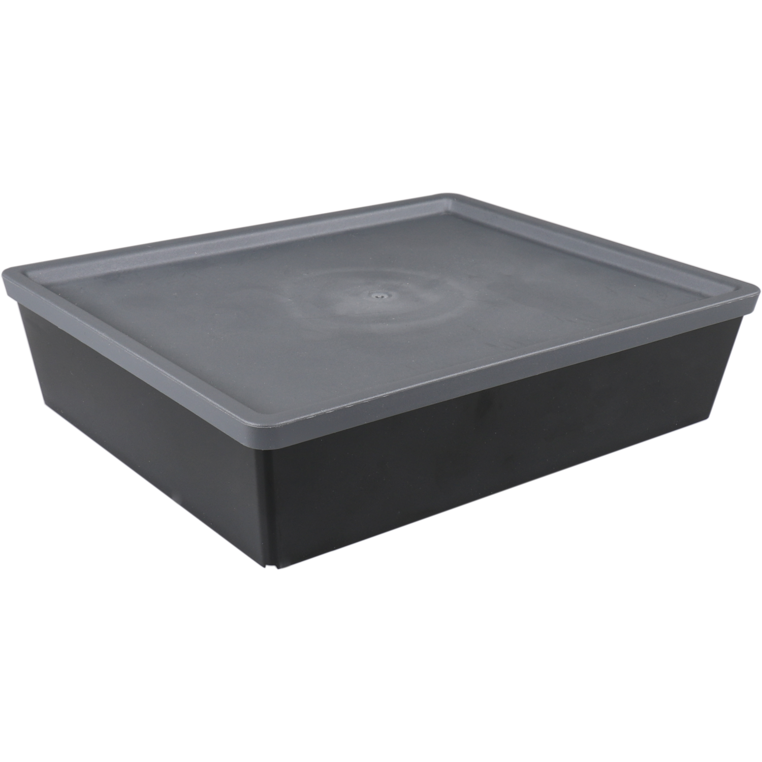Ornamin Schaal, reusable, onbreekbaar, 2-vaks, sAN, rechthoekig, 1250ml, 220x180x50mm, zwart