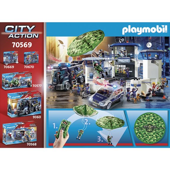 Hélicoptère de police et parachutiste Playmobil City Action 70569
