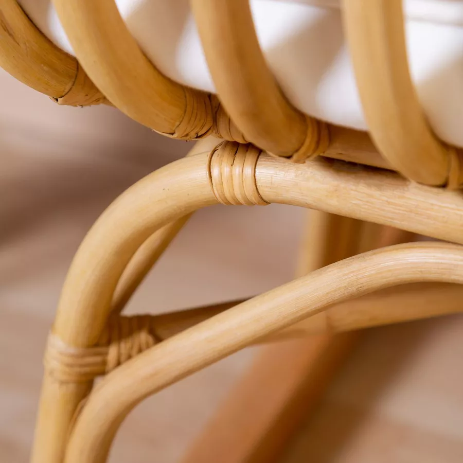 CHILDHOME Wiege Rattan mit Jerseybezug, Matratze und Nestchen