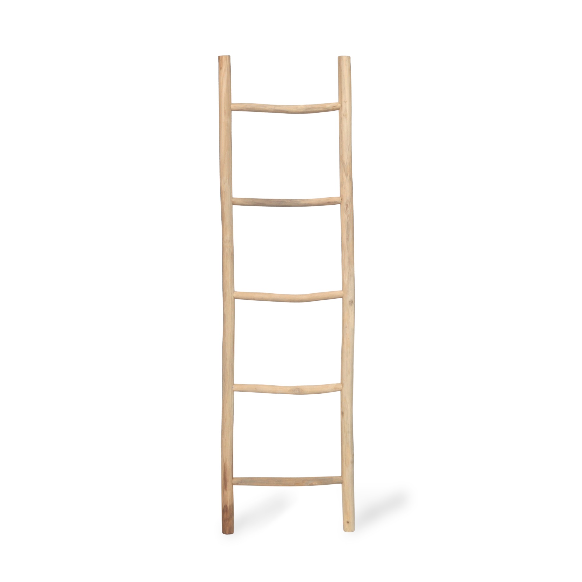 Holzleiter 'Tusia', Teak, H 180 cm, B 48 cm von fischer's lagerhaus