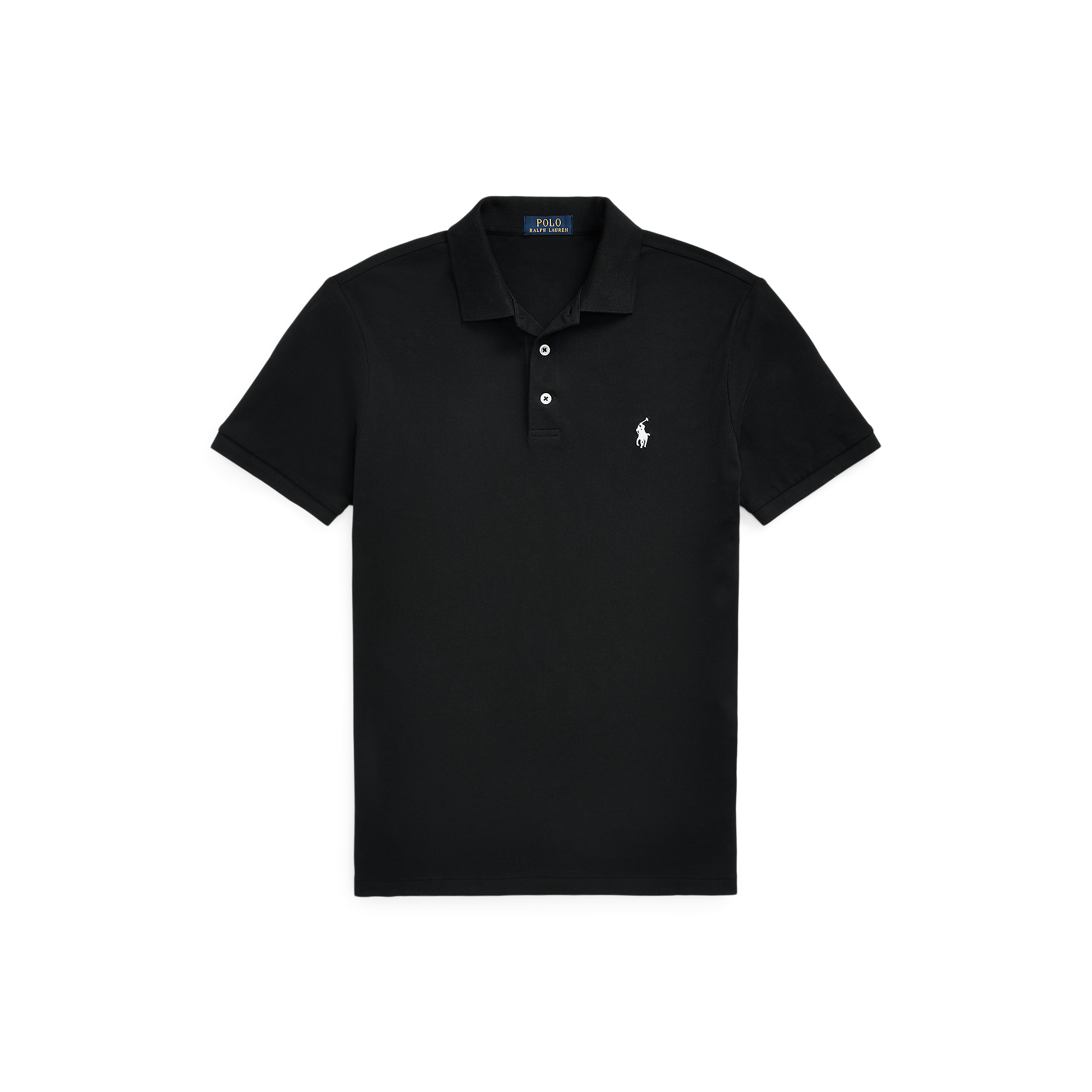 Polo slim-fit en coton mélangé | Noir