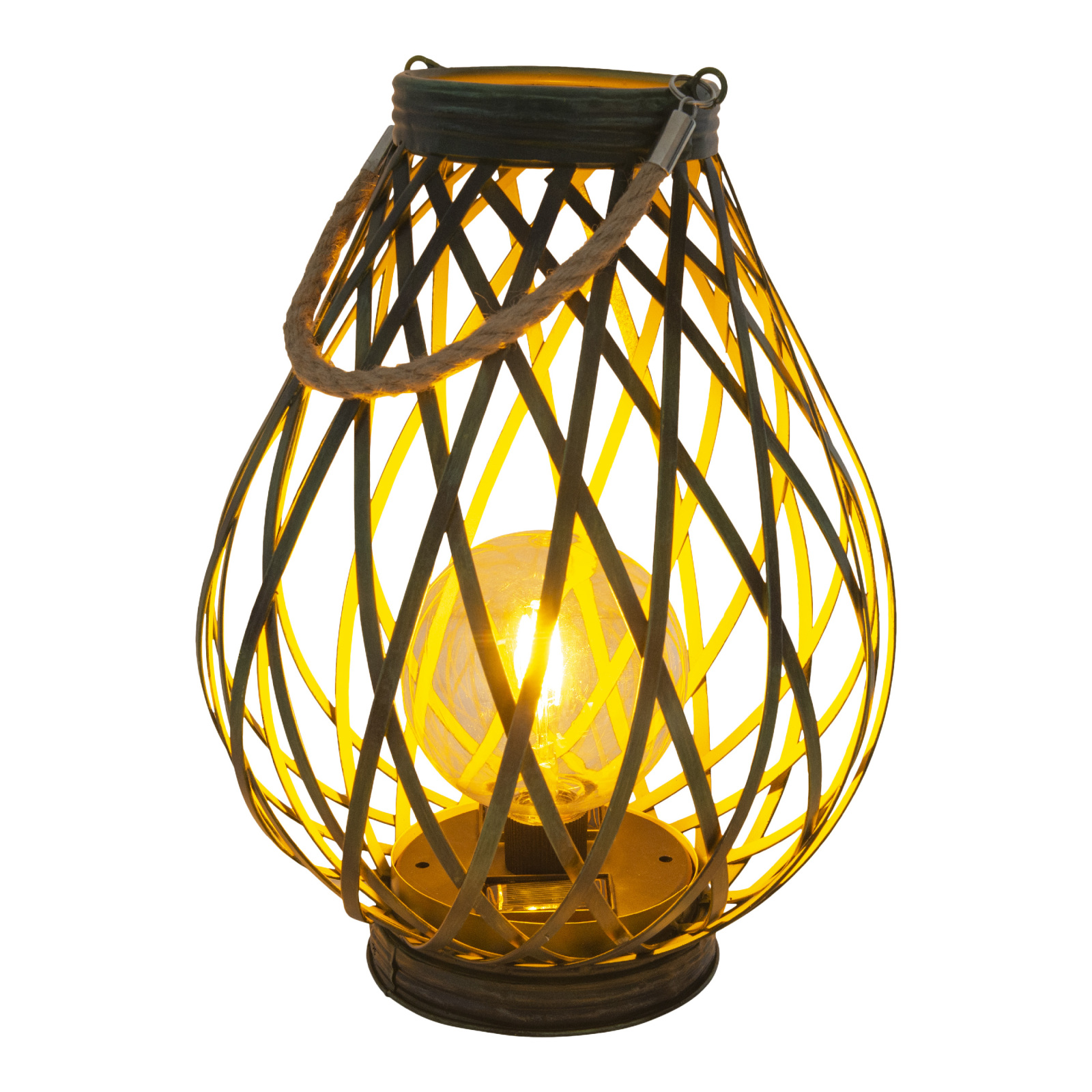 LED-Deko-Solarleuchte BALUBA - grün-gold