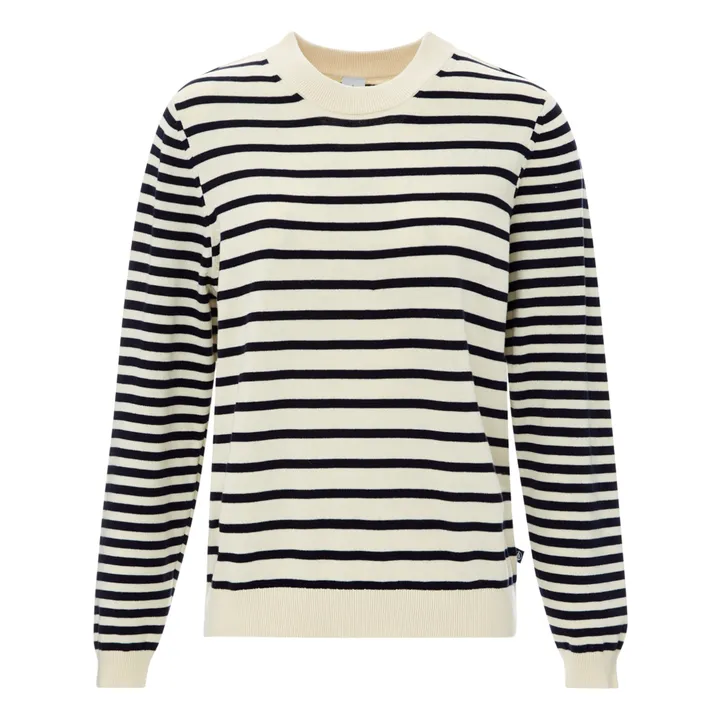Petit Bateau Pull Marinière - Collection Femme  | Ecru