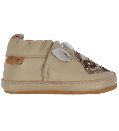 Mikk-Line Leder-Krabbelschuhe - Rehleder