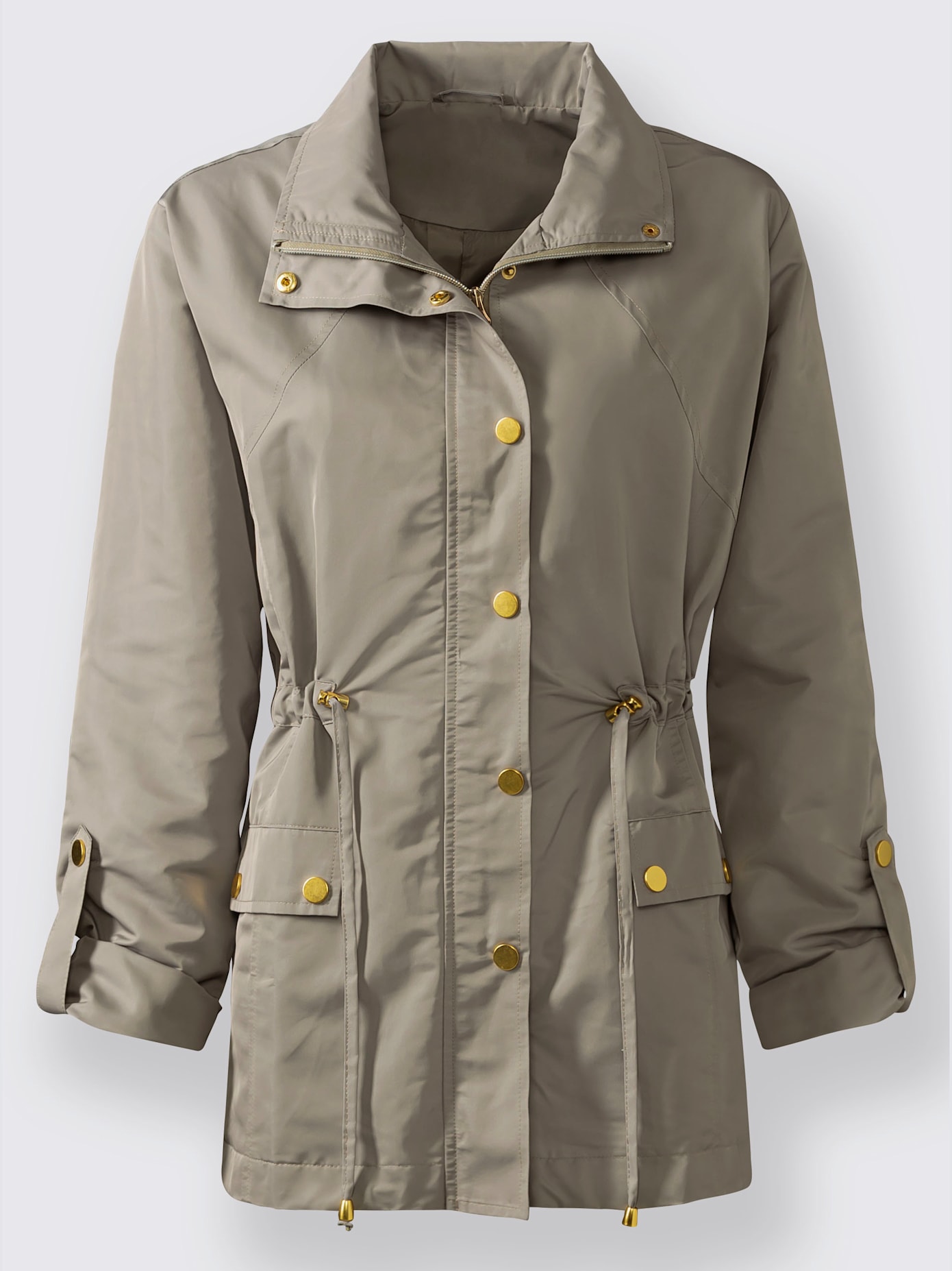 Veste coulisse à la taille et à l'ourlet
