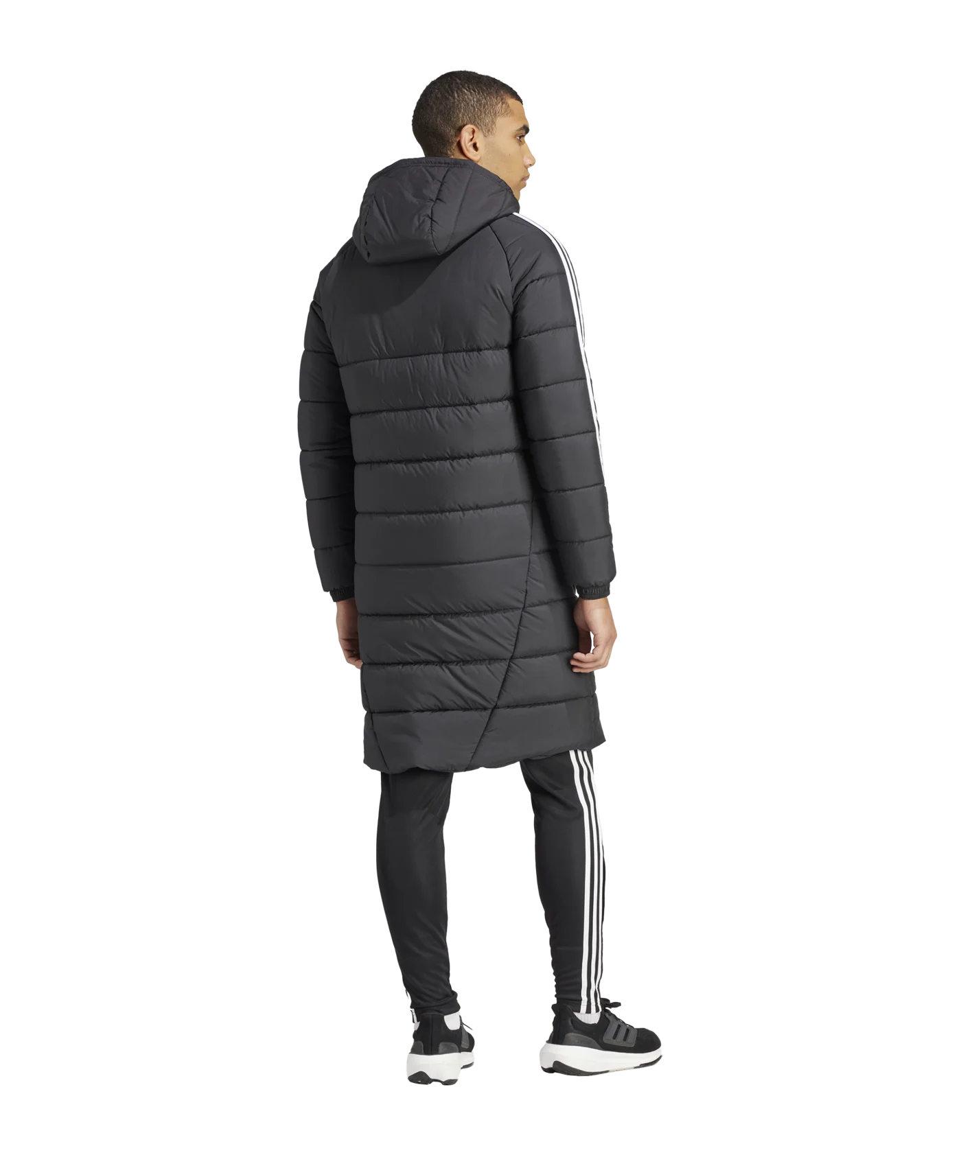 adidas Tiro 24 Long Coachjacke Schwarz Weiss