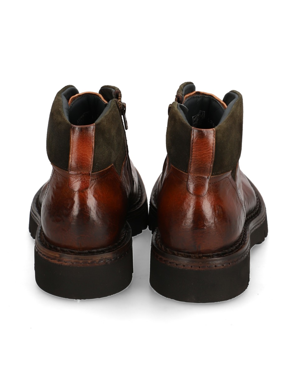 Lederkombination Boot