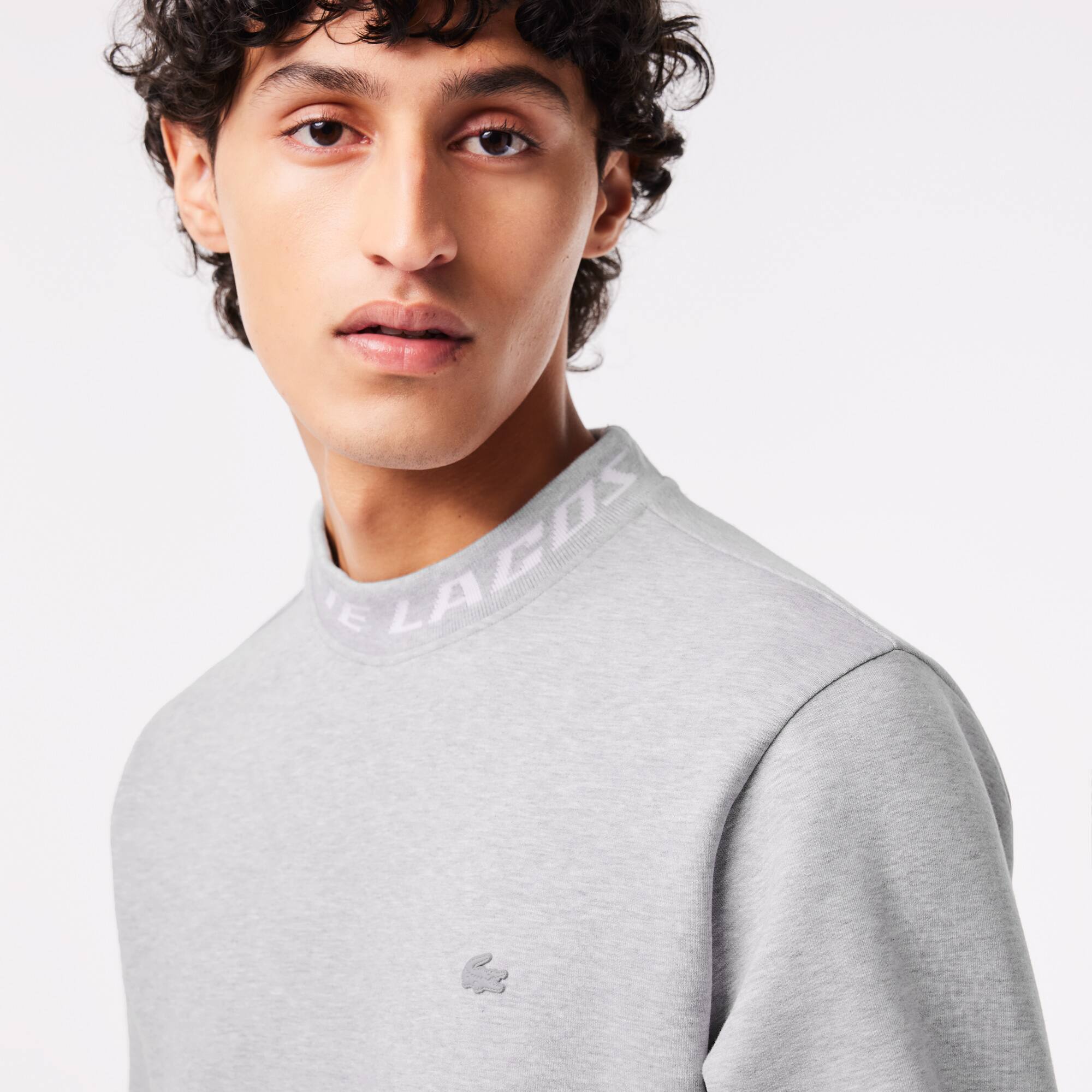Sweatshirt homme Lacoste avec col siglé en double-face Sweatshirts - Gris - Lacoste - Homme
