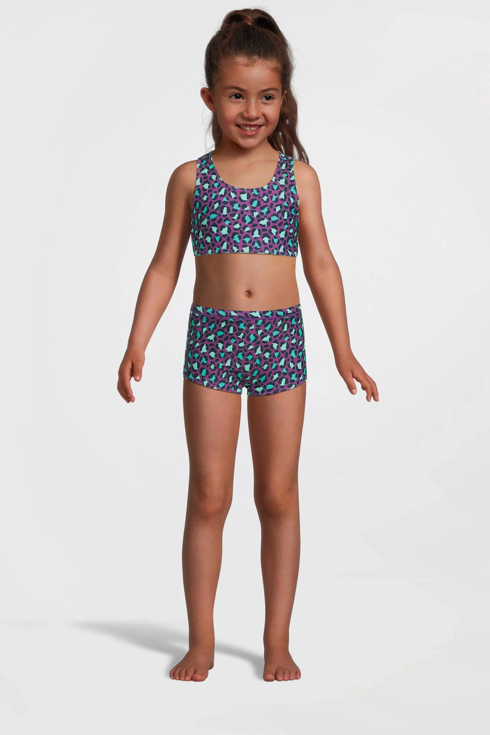 B.Nosy reversible crop bikini paars/mintgroen