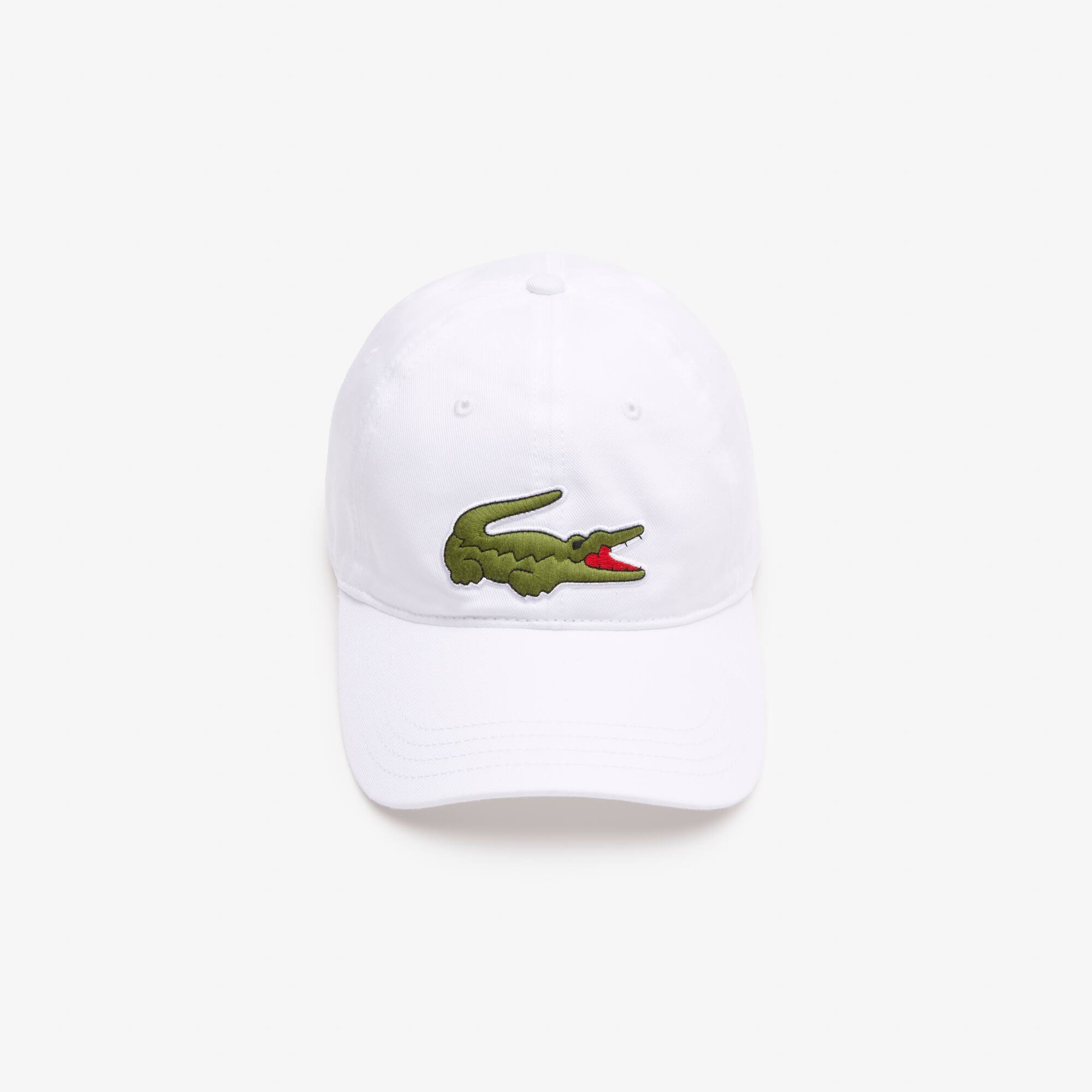 Casquette unisexe ajustable Lacoste en twill de coton biologique Chapeaux & Casquettes - Blanc - Lacoste - Unisex