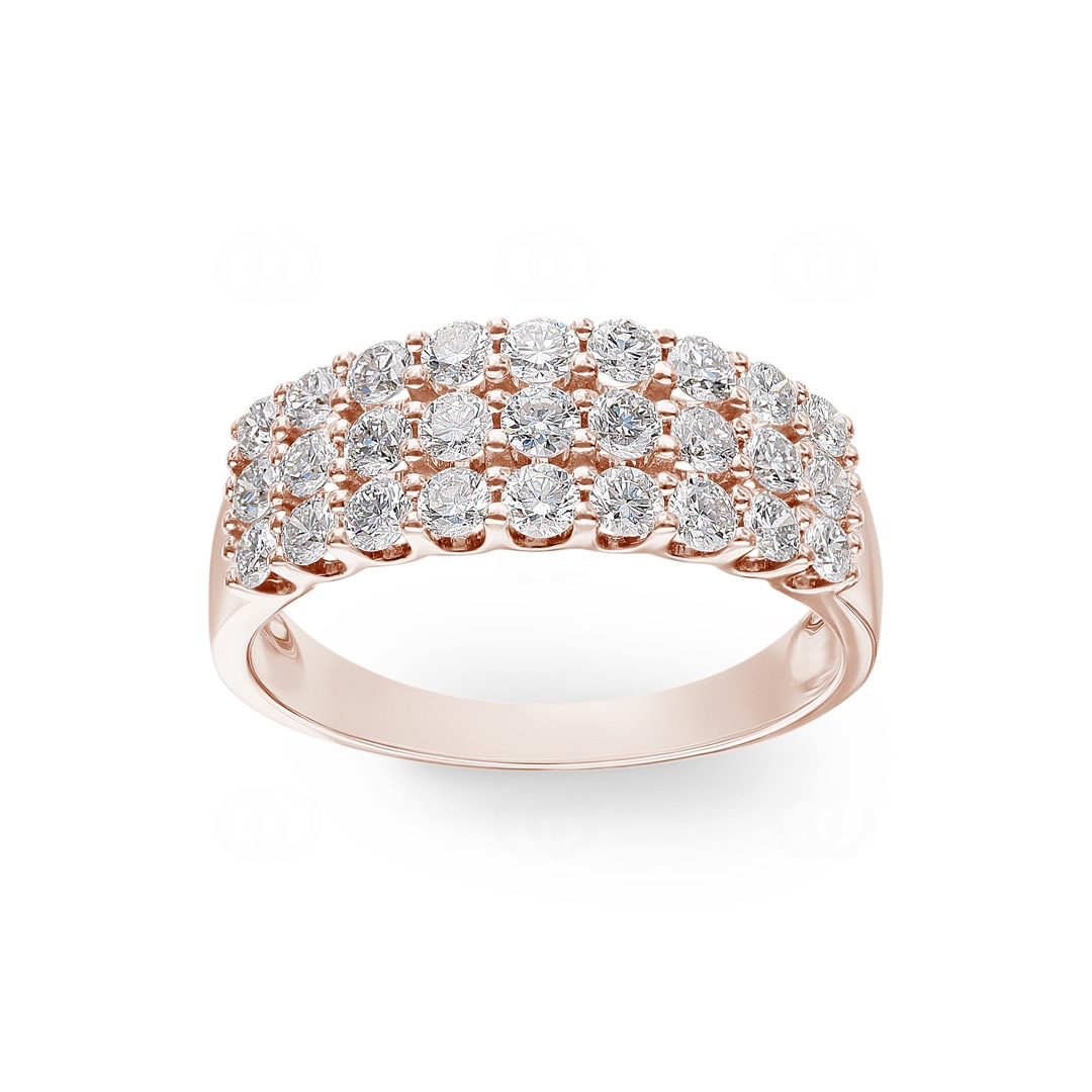 1.01 Karat Diamanten Damenring 750/18 K Roségold