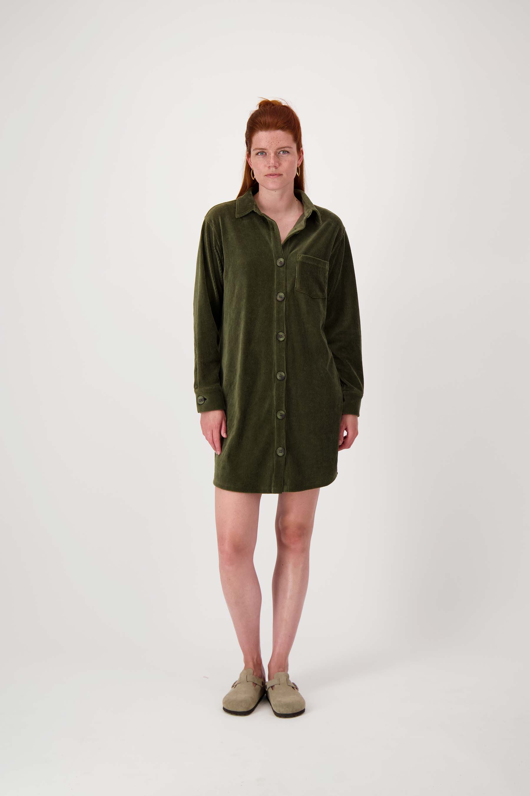 jersey corduroy long blouse