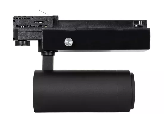 Spot LED sur Rail Triphasé 30W Dimmable Wolf Multiangle 15-60º Noir 3000K Blanc chaud