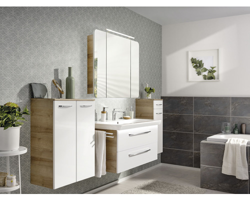Wastafelmeubel FACKELMANN Milano BxHxD 100 x 49,2 cm x 47,5 cm Frontkleur wit 84215