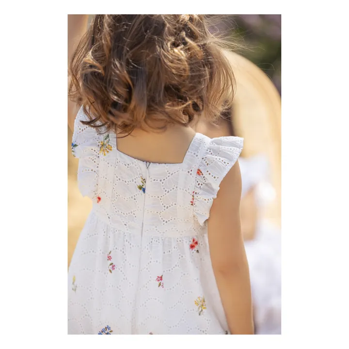Tartine et Chocolat Barboteuse Broderie Anglaise | Blanc