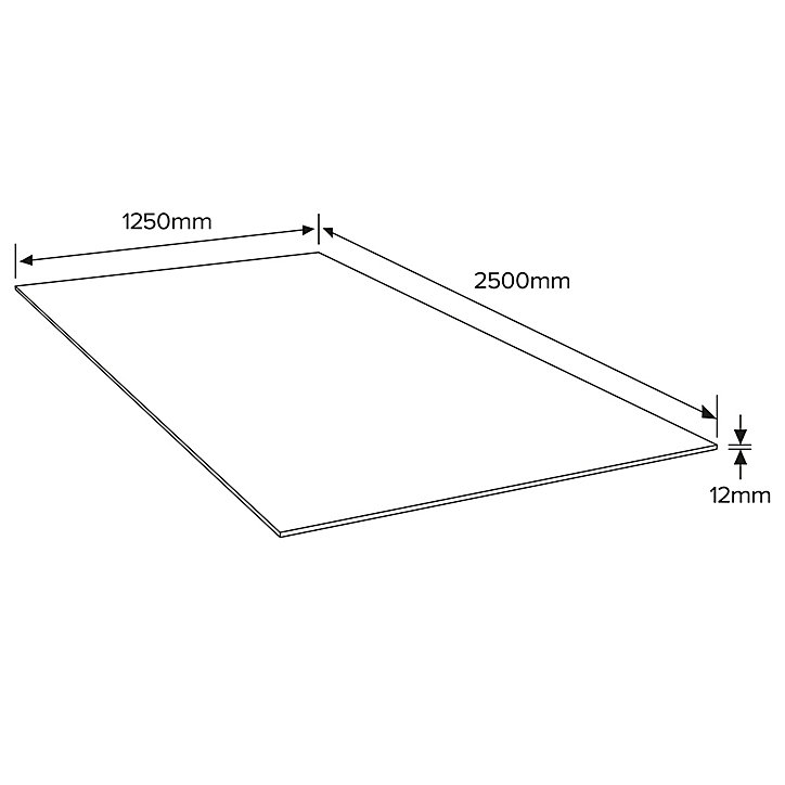 Panneau aggloméré - 250 x 125 cm, ép.12 mm (vendu au panneau)