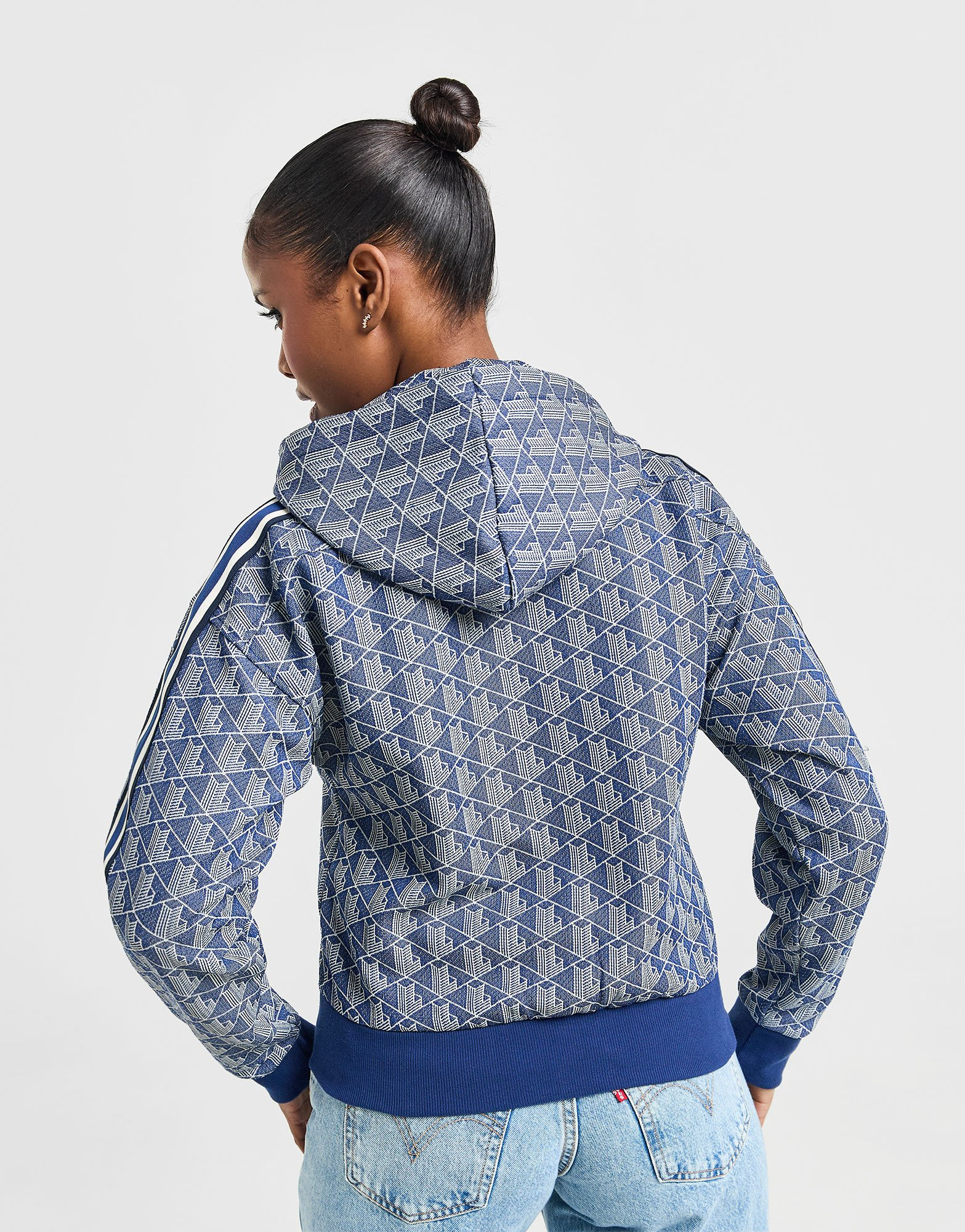 Lacoste Sweat à Capuche Imprimé Croco Femme
