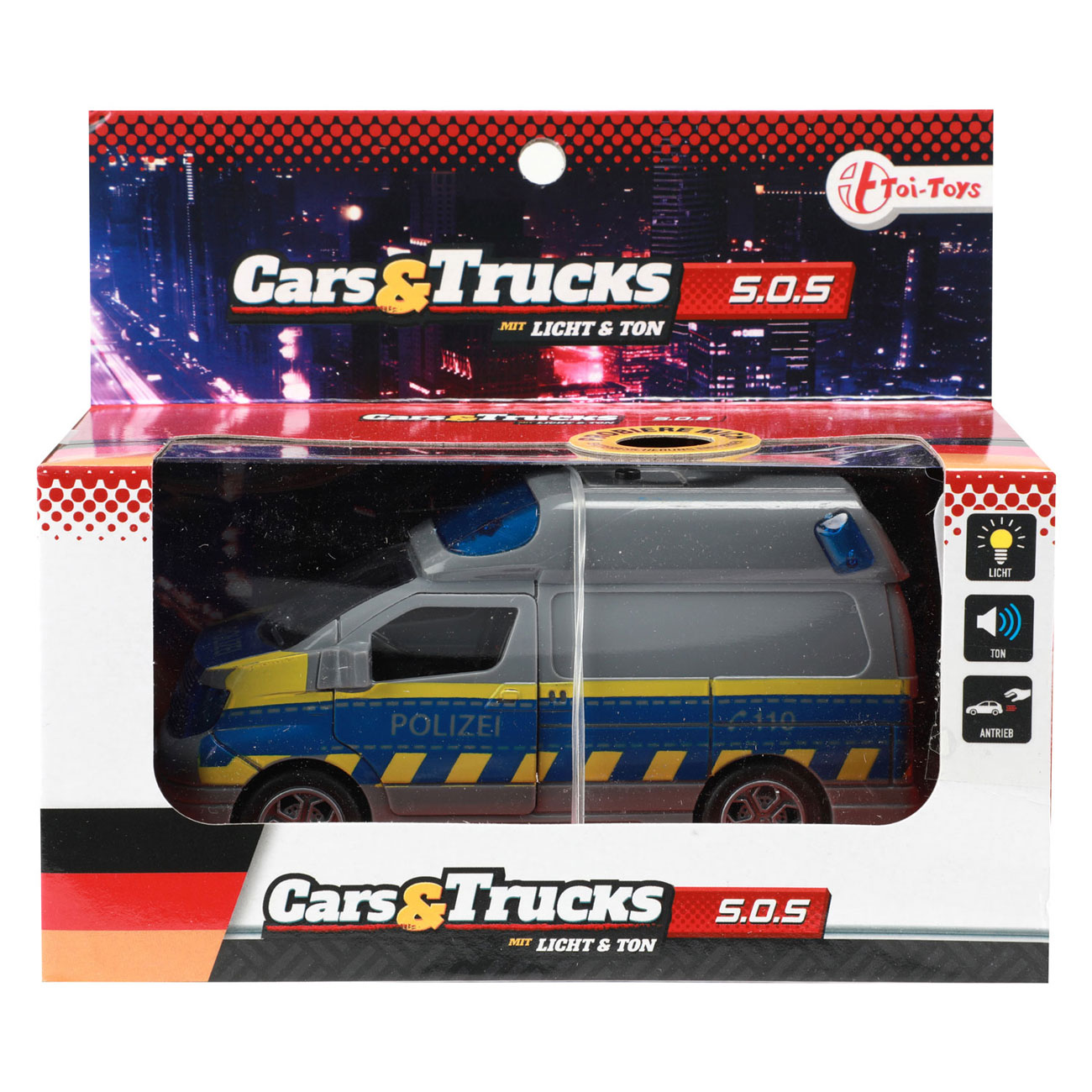 Cars & Trucks Frictie Politiebusje (DE) met Licht en Geluid