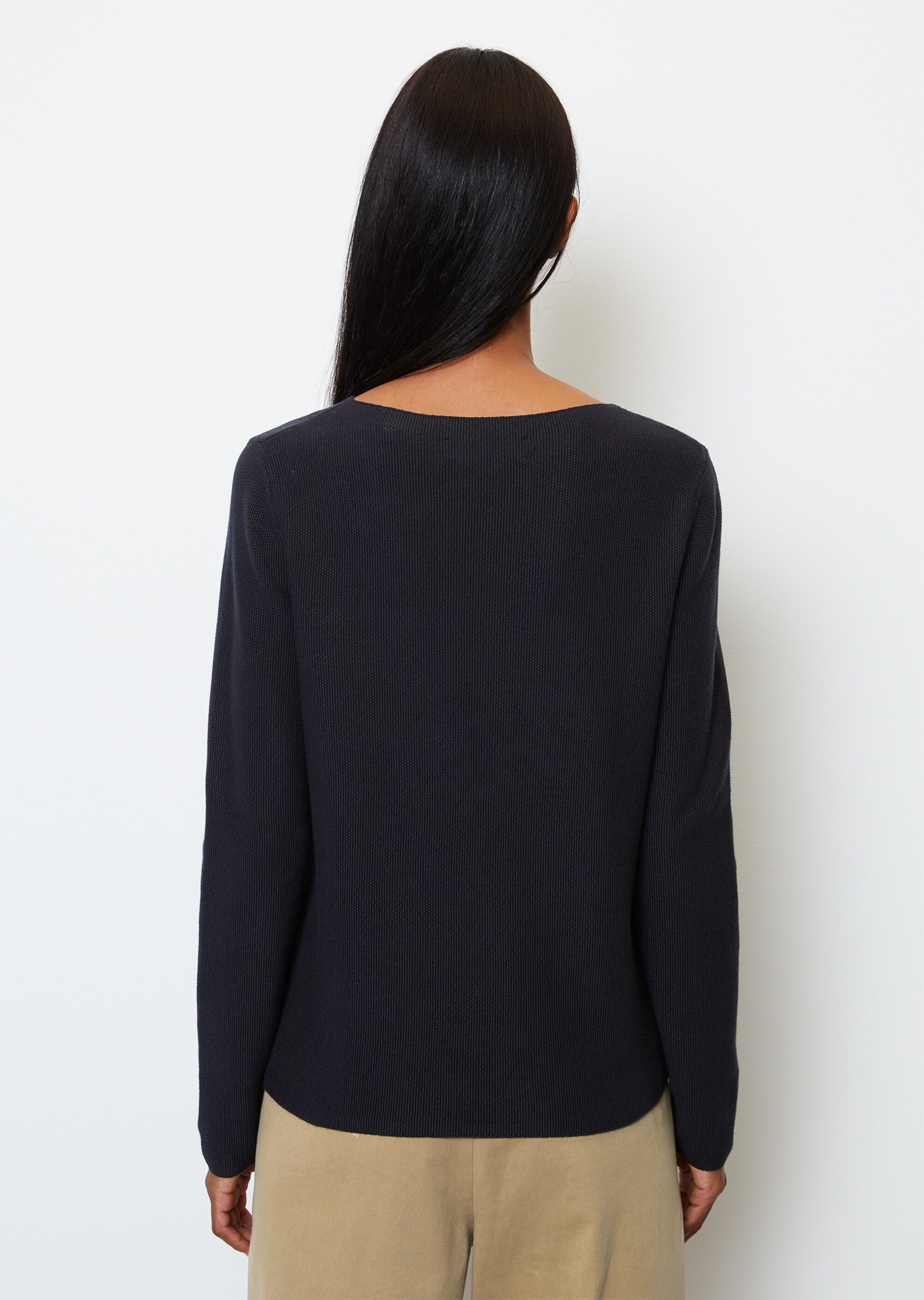 Pullover mit Reiskorn-Struktur aus softem Organic Cotton