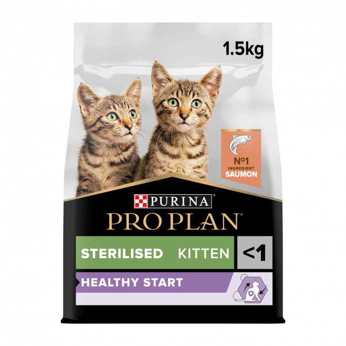 PRO PLAN Healthy Start Sterilised Kitten au Saumon - Croquettes pour chaton