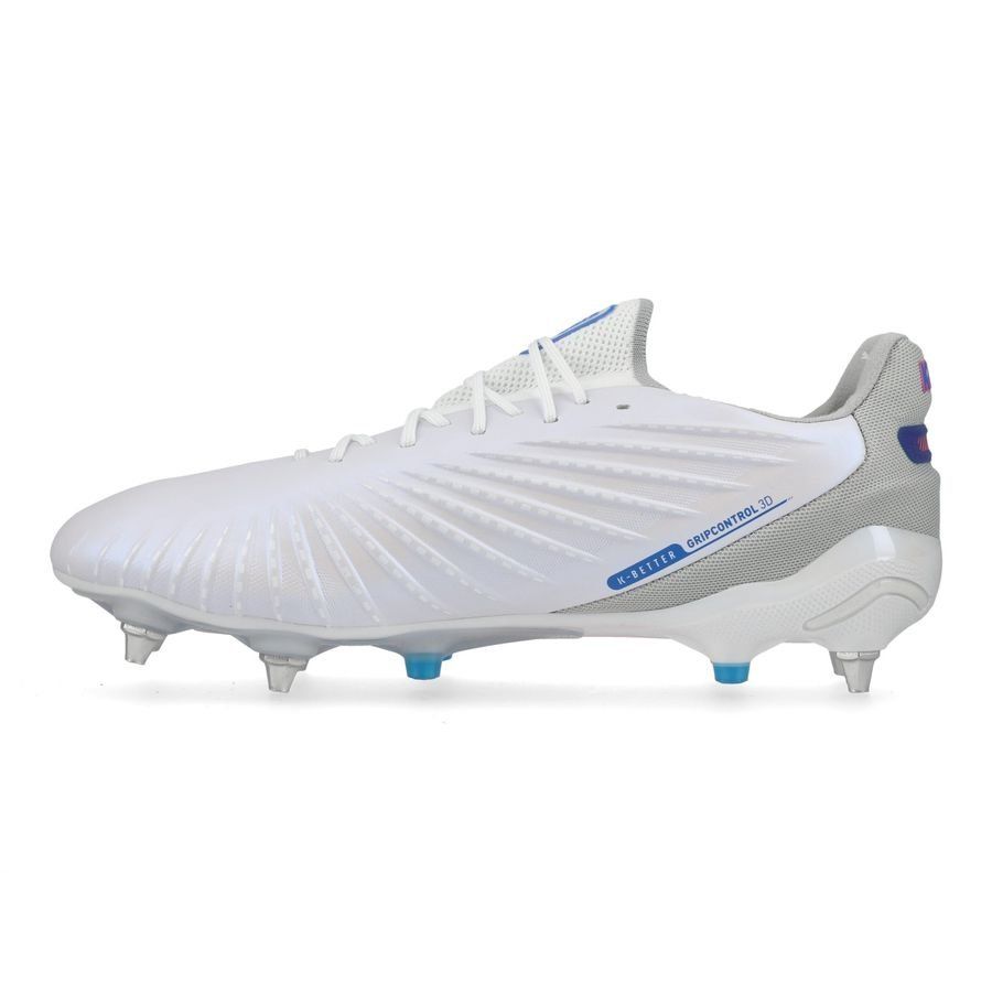 PUMA King Ultimate SG Formula - Blanc/Bleu/Flat Light Gray/Crépuscule