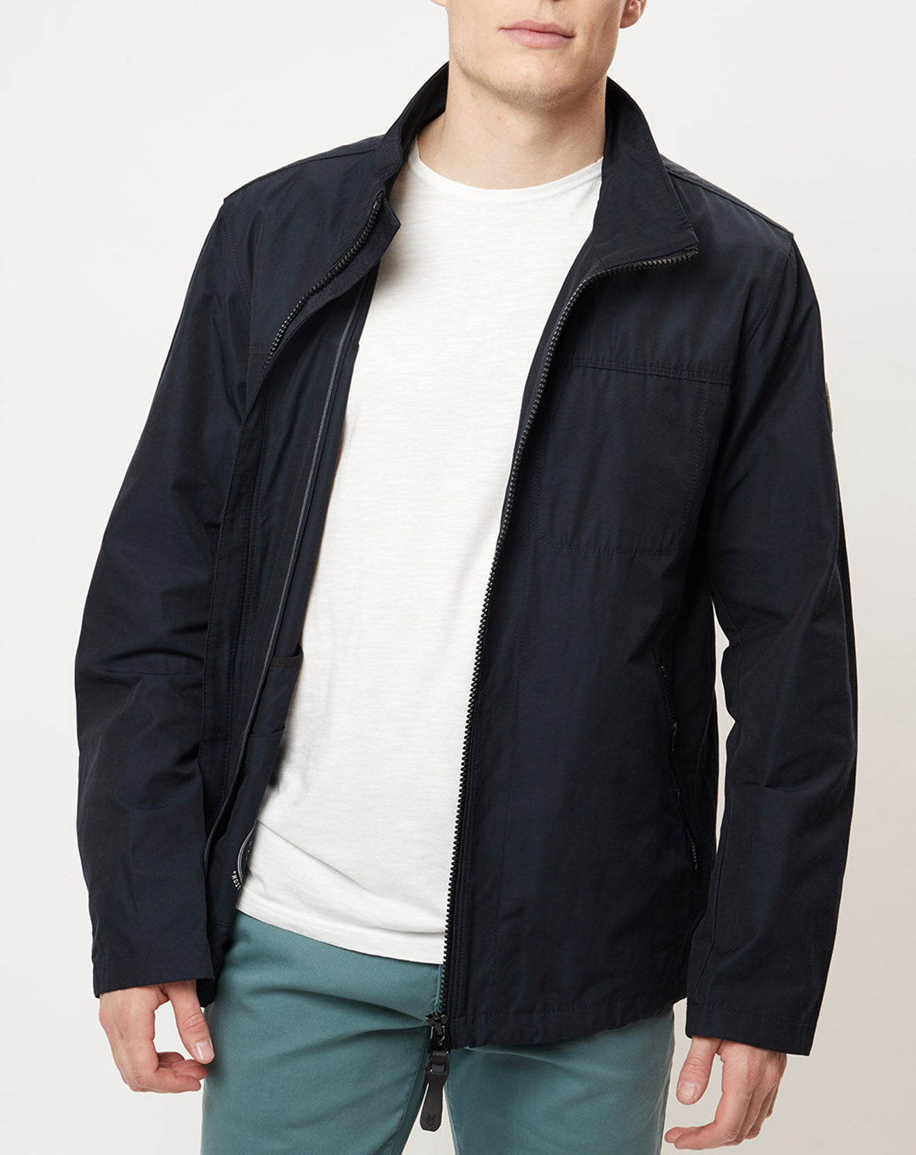 Marc O'Polo Blouson en coton et nylon bleu marine