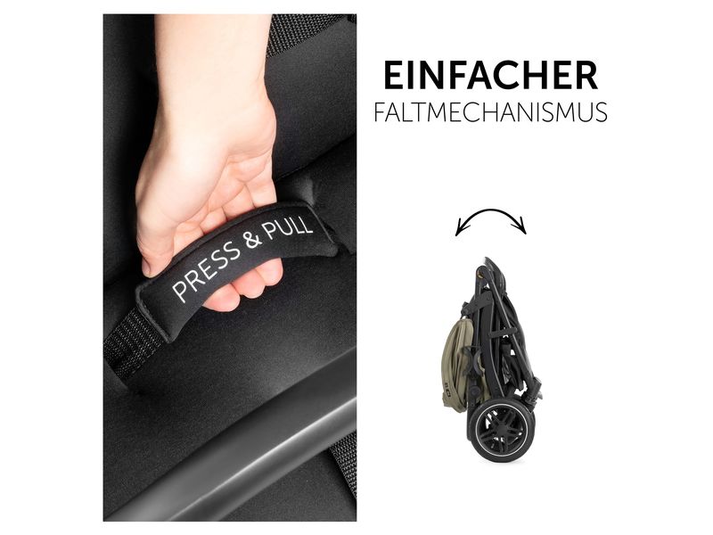 Hauck Buggy Rapid 4D Air Olive Stylischer Buggy für Stadt und Land
