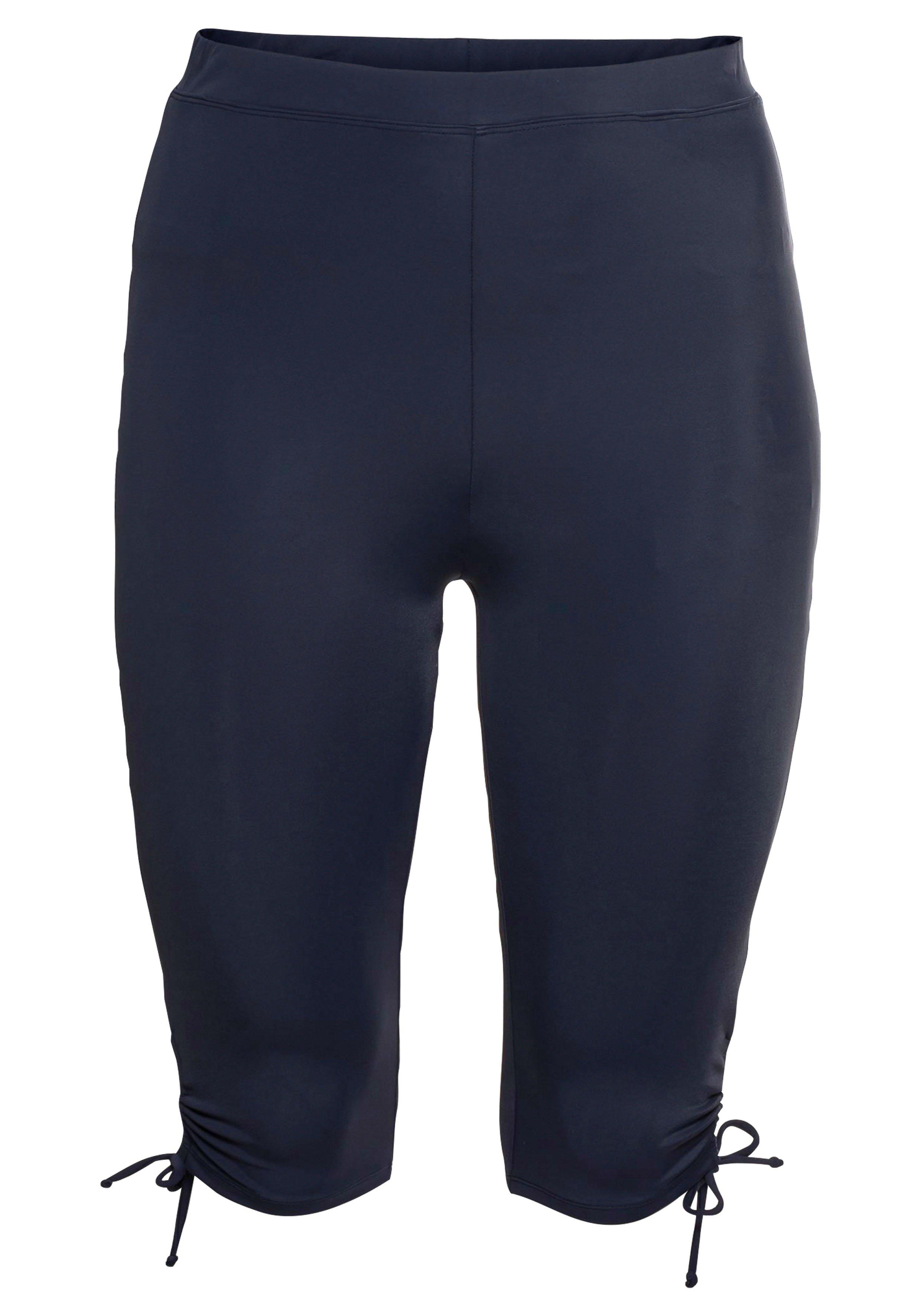 Badehose mit Raffung, Shape-Caprischnitt