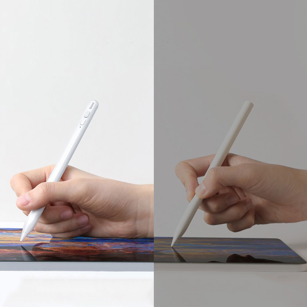 Kapazitiver Touch Pen Stylus Pencil (Active Version) mit Handballenerkennung - Weiss