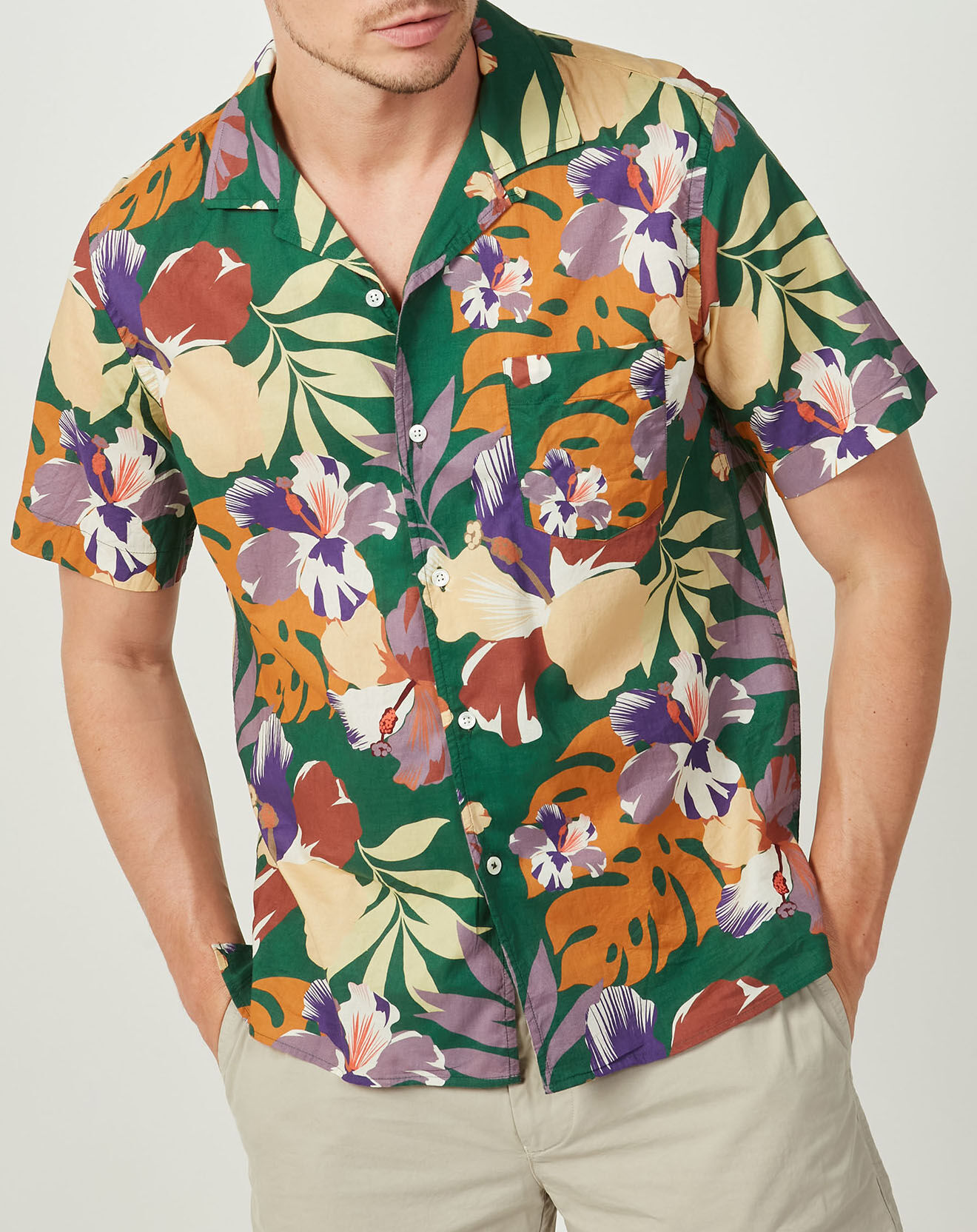 Hartford Chemise regular Palm verte