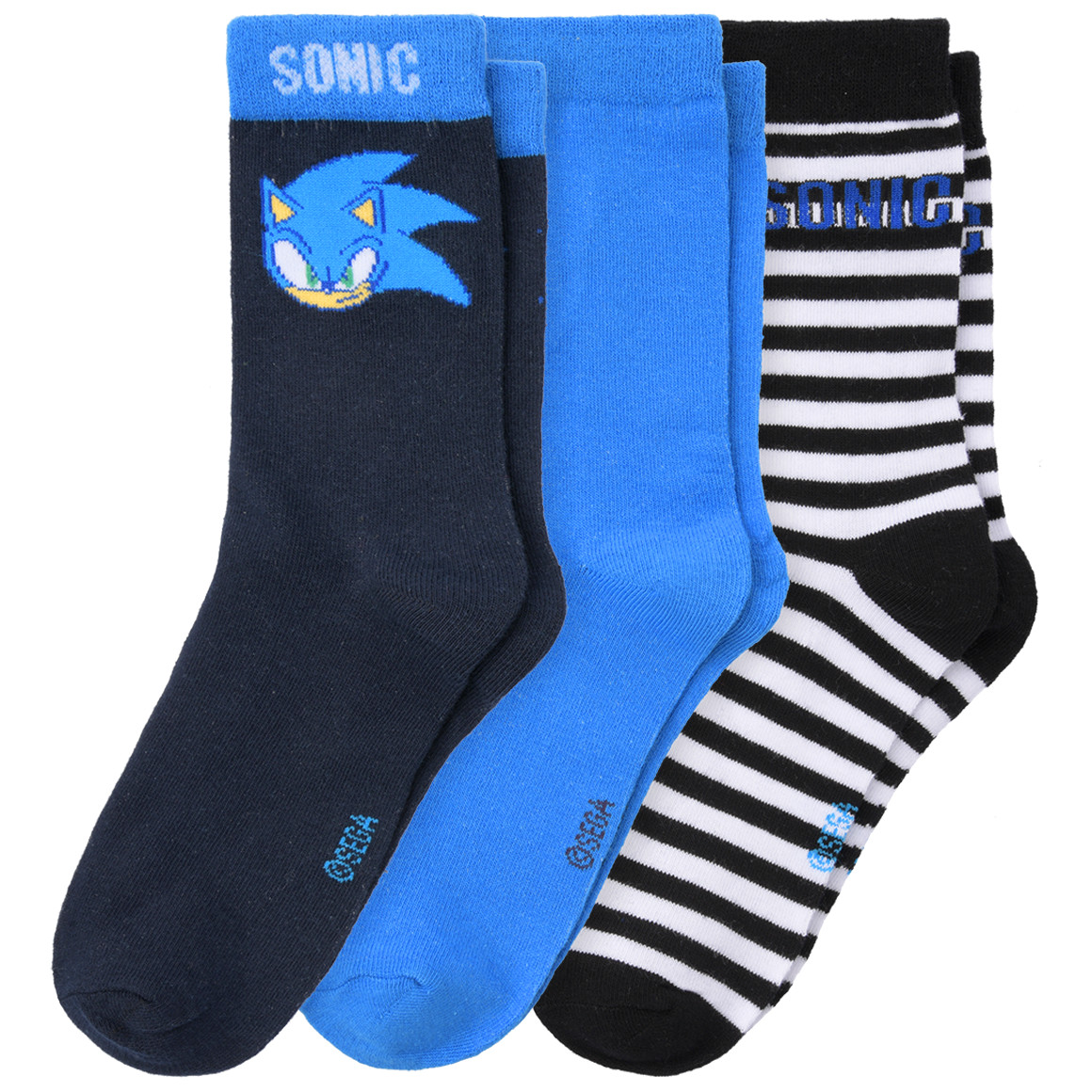 Topolino 3 Paar Sonic Socken im Set dunkelblau / blau / weiss
